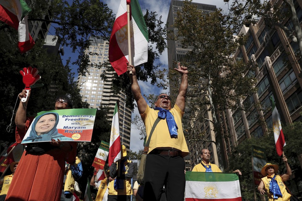 Íránský protest vůči USA (24. 9. 2019)