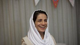 Íránská prominentní právnička za lidská práva Nasrín Sutúdehová.