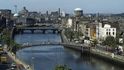 Irské hlavní město Dublin, pohled na řeku Liffey