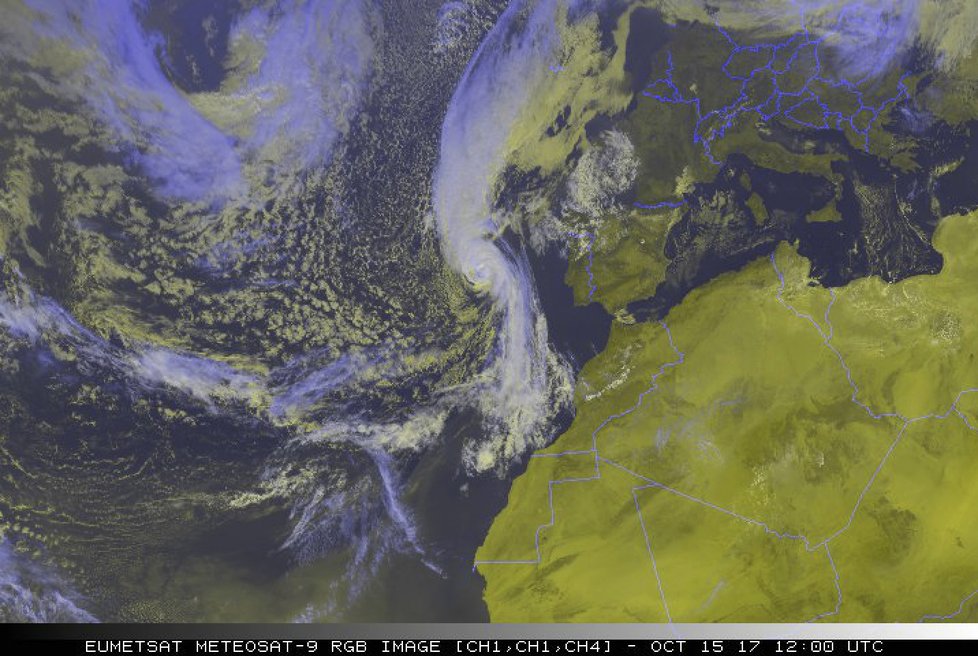 Tropická bouře Ophelia směřuje na Irsko a Velkou Británii.