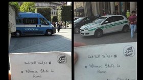 Příznivci ISIS si fotí i policejní vozy.