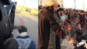 Teroristé z ISIS zaznamenávají popravy kamerami připevněnými k hlavním samopalů.