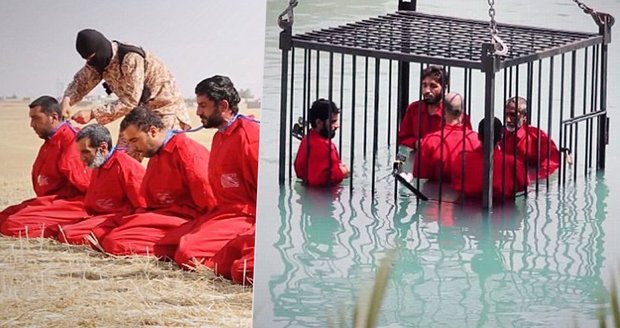 Brutalita poprav ISIS se stupňuje: Vězně utopili v kleci, dalším odpálili hlavy výbušnými obojky