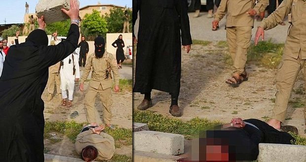 Nejbrutálnější poprava ISIS: Odsouzeným teroristé rozdrtili hlavy betonovými kvádry 