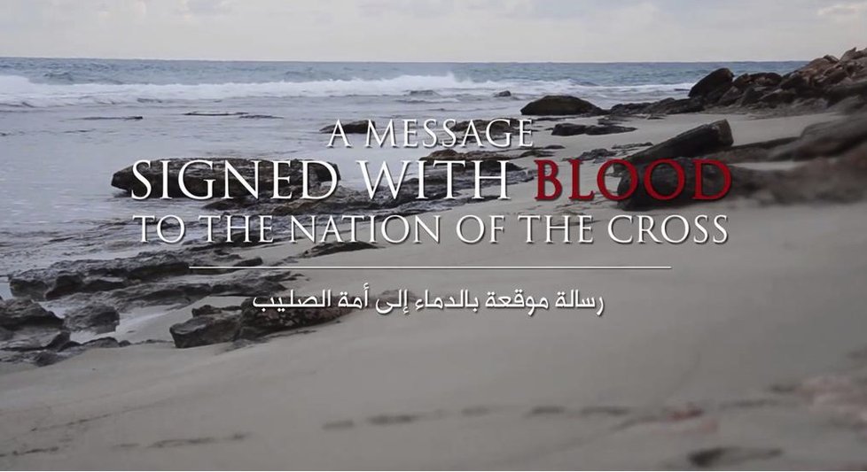 Pětiminutový záznam nese podle agentury AFP titulek „Vzkaz psaný krví pro vyznavače kříže“ a na popisku stojí: „Lidé kříže, věrní stoupenci nepřátelské egyptské církve.“