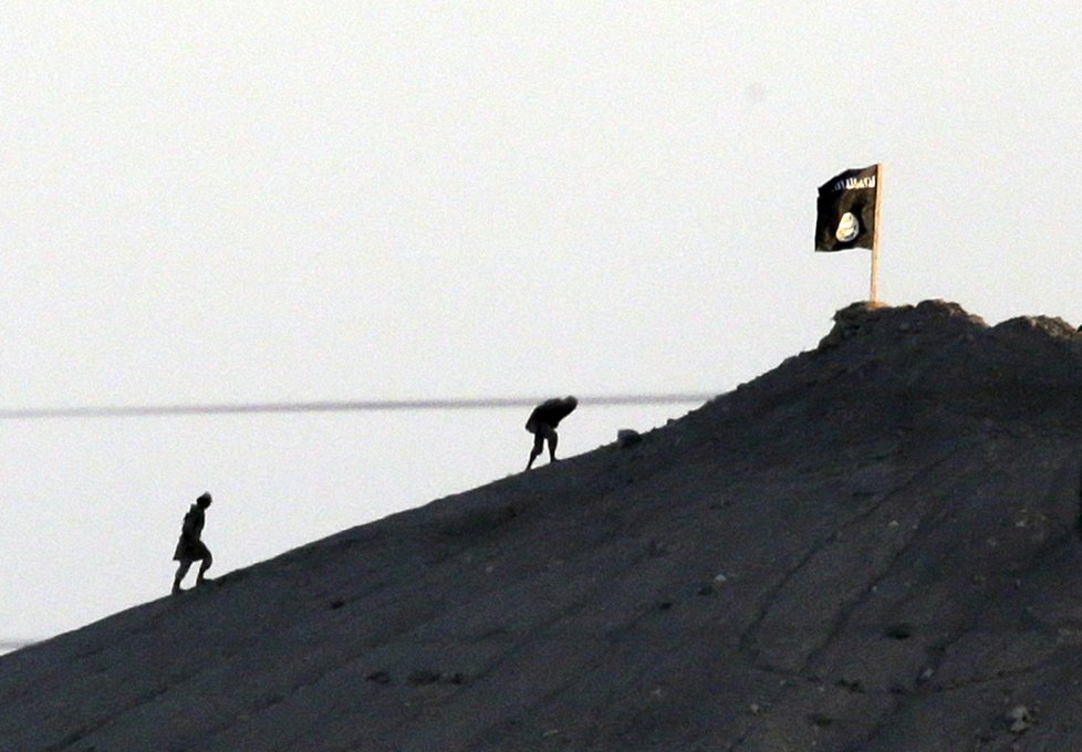 Džihádisté u severosyrského města Kobani, které leží nedaleko tureckých hranic.