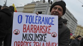 Protestní akce pod záštitou Islám v ČR nechceme