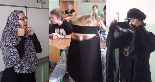 Učitelka z Trutnova přišla zahalená „po muslimsku“. Sedmákům vysvětlovala islám