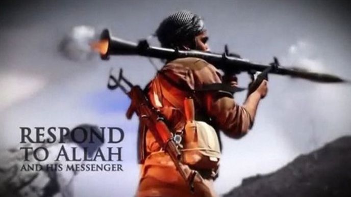 Jedno z propagandistických videí Islámského státu