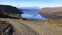 Islandský vodopád Dynanji a jeho okolí na západě ostrova