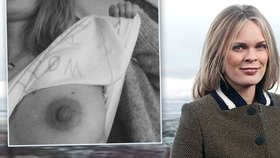 Islandská poslankyně Björt Ólafsdóttir ukázala prso a zapojila se do kampaně Free The Nipple (v překladu Osvoboďte bradavku).
