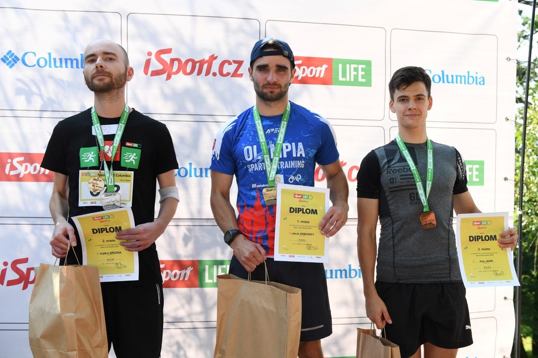 Tři nejlepší muži brněnského iSport LIFE Columbia závodu