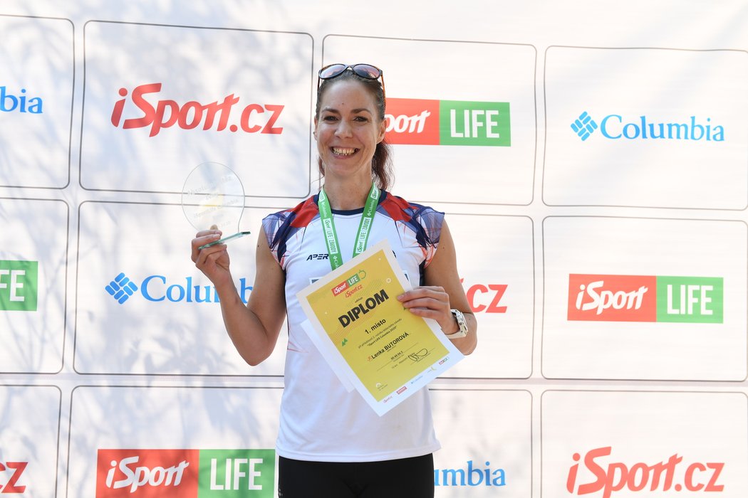 Vítězka ženského závodu iSport LIFE Columbia v Brně Lenka Butorová