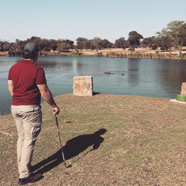 Takto vypadá běžné ráno v golfovém klubu Skukuza, který se nachází v Krugerově národním parku v Jihoafrické republice.