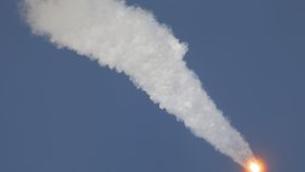 Start vesmírné rakety Sojuz