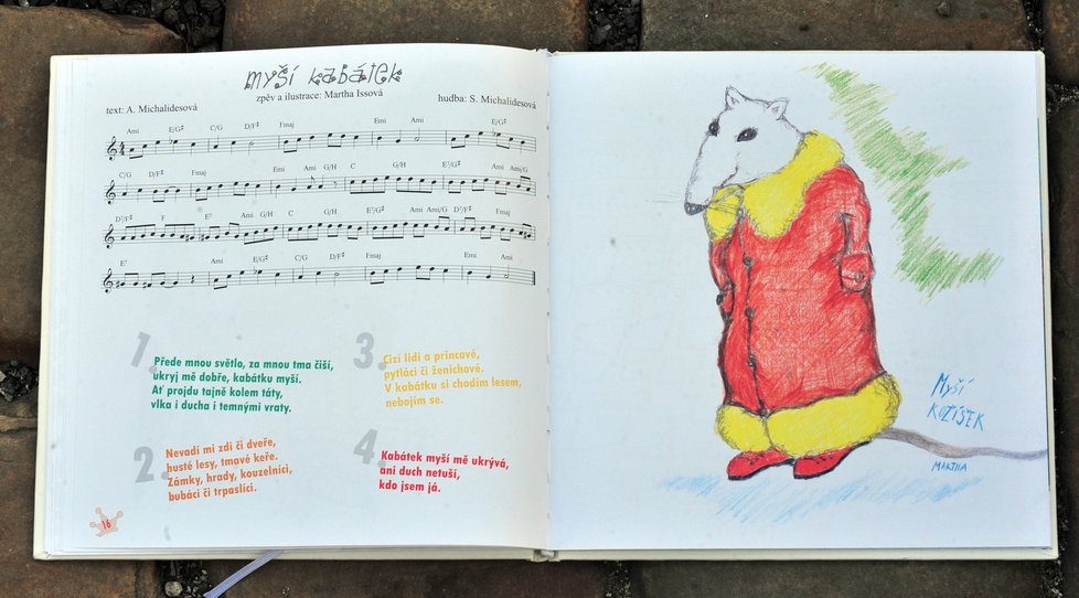 10000 Kč: Herečka Martha Issová nakreslila obrázek k písničce Myší kabátek, ale nazvala ho Myší kožíšek