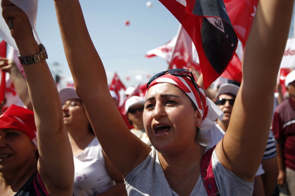 Demonstrace za svobodu v Istanbulu