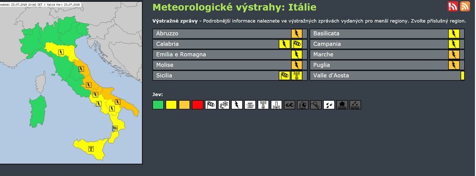Silné bouřky zasáhly Itálii a Chorvatsko.