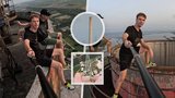 Poprask v Itálii: Dvojice influencerů ze Slovenska vyšplhala na stovky metrů vysoký komín!