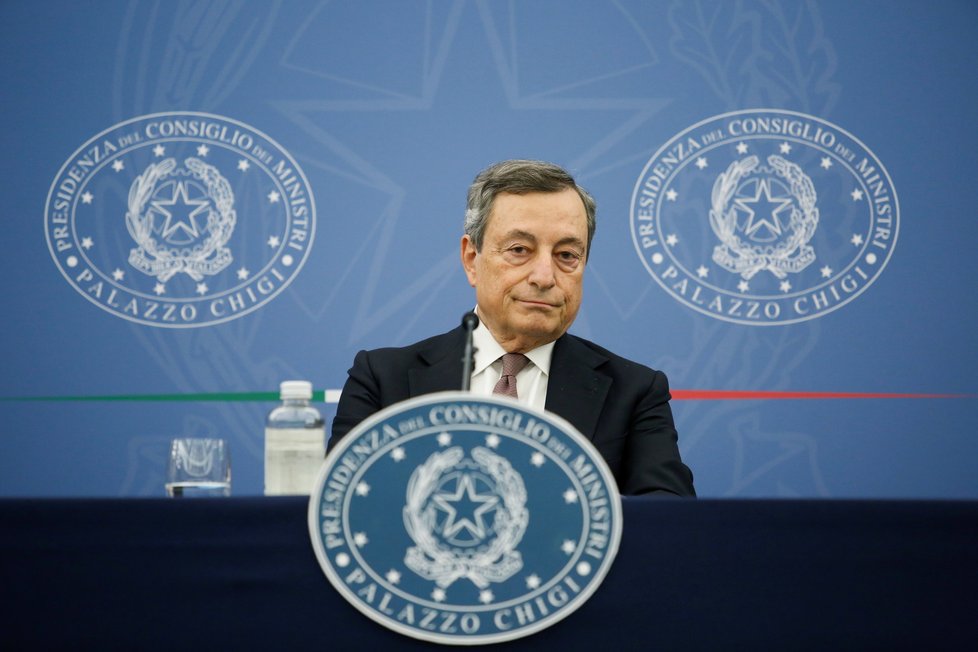 Italský premiér Mario Draghi.