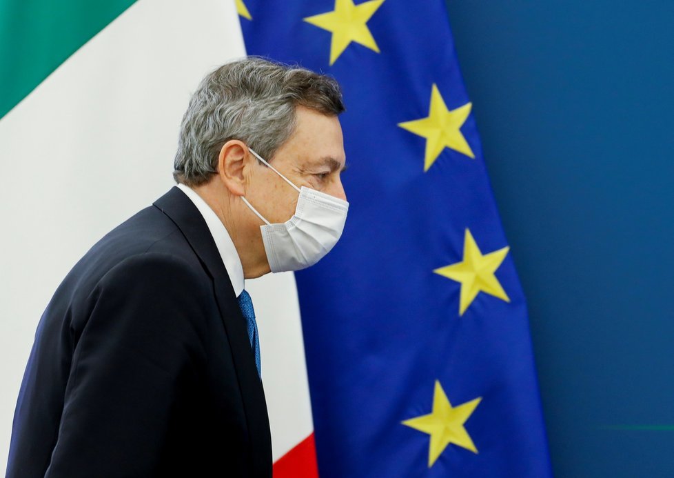 Italský premiér Mario Draghi.