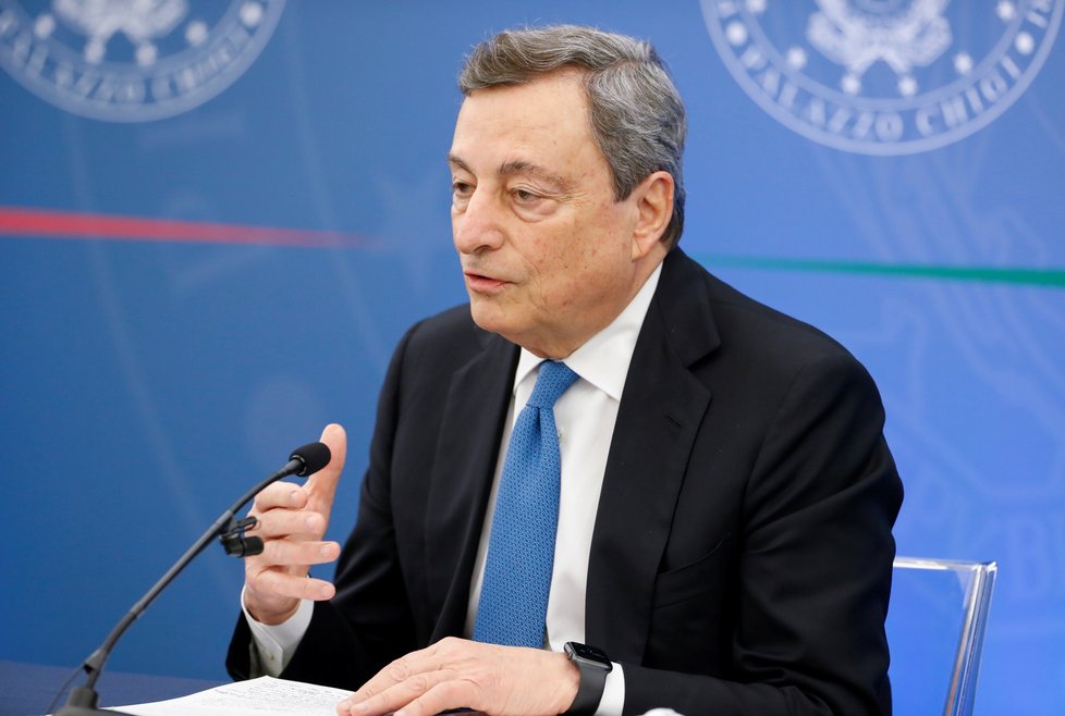 Italský premiér Mario Draghi