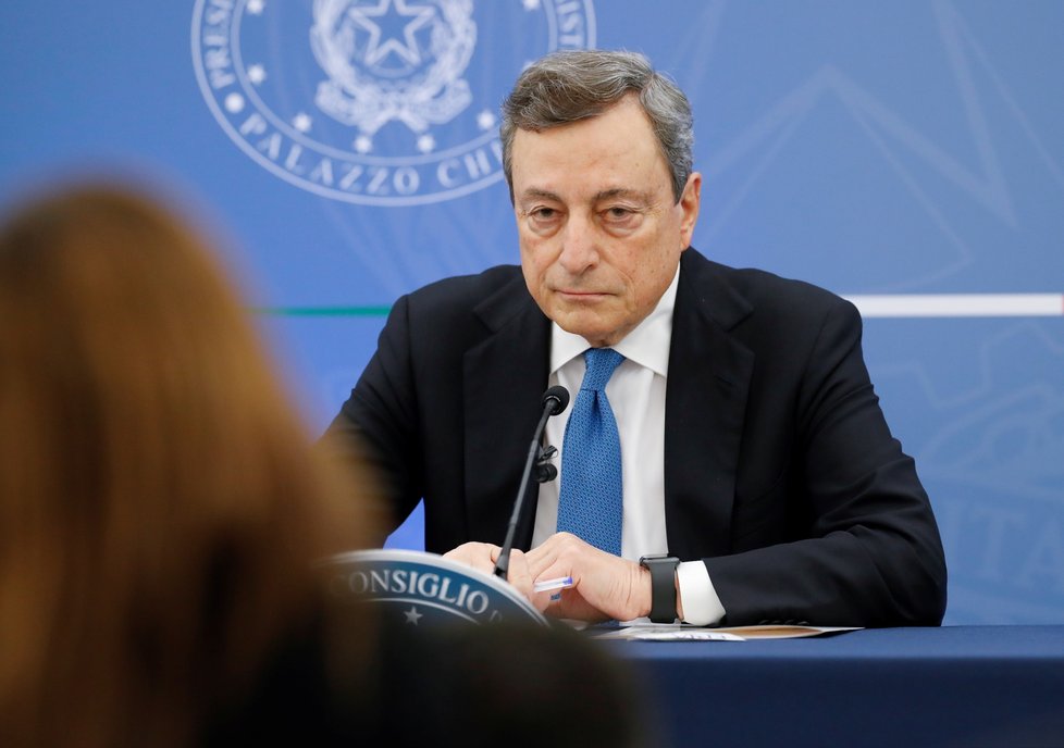 Italský premiér Mario Draghi.