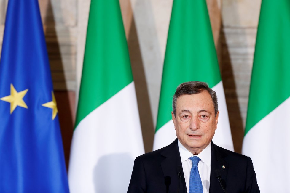 Italský premiér Mario Draghi