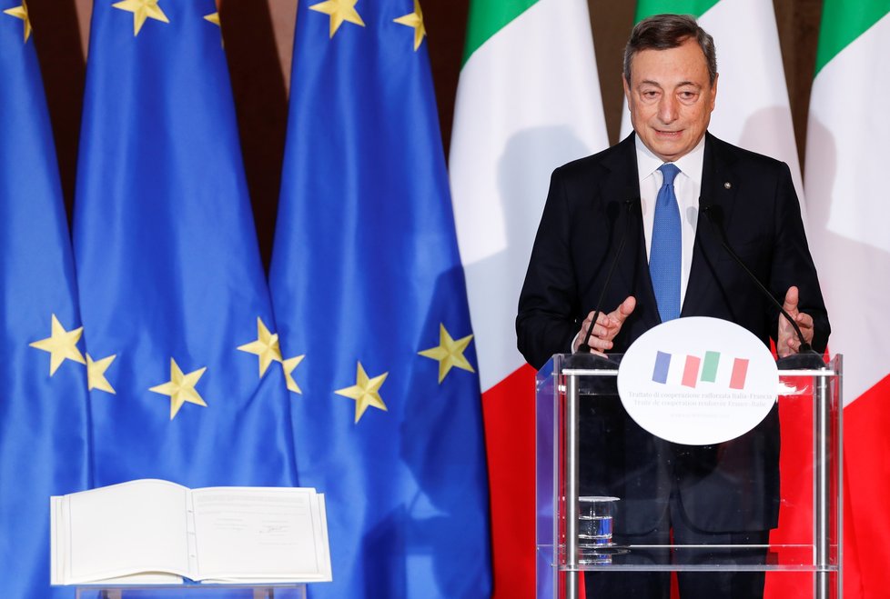 Italský premiér Mario Draghi