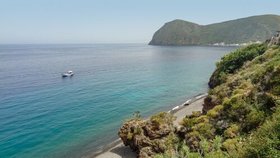 Italský ostrov Lipari.