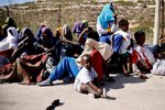 Migranti na italském ostrově Lampedusa.