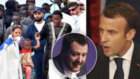 Loď italské pobřežní stráže vyložila na Sicílii 932 migrantů.  „Pokrytec“ Macron se kvůli tomu zhádal s „cynikem“ Salvinim (13. 6. 2018).