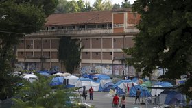Italský kemp pro migranty v Římě