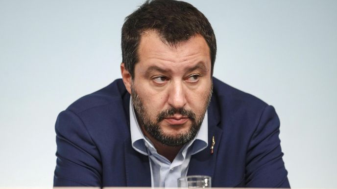 Italský ministr vnitra a šéf protiimigrační Ligy Matteo Salvini.