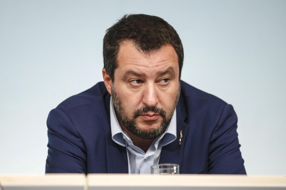 Italský ministr vnitra a šéf protiimigrační Ligy Matteo Salvini.