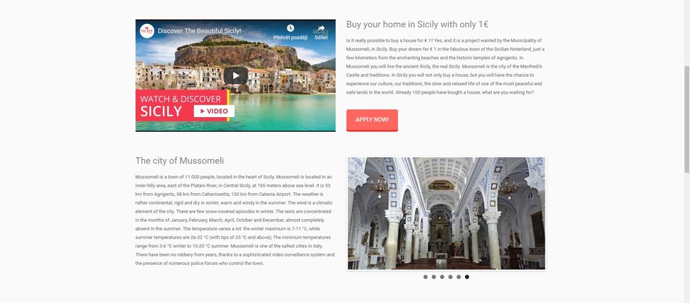Pro prodeje levných domů v Itálii byly zřízeny speciální weby