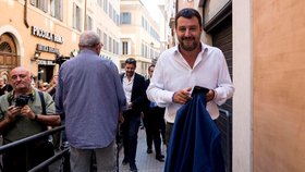 Italský ministr vnitra a vůdce strany Liga Severu Matteo Salvini