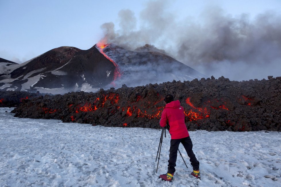 Sicilská sopka Etna