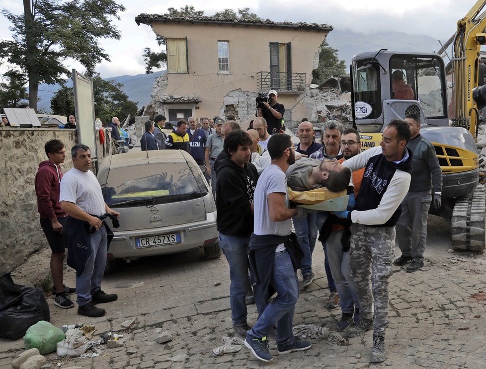 Zemětřesení nejvíce zasáhlo město Amatrice