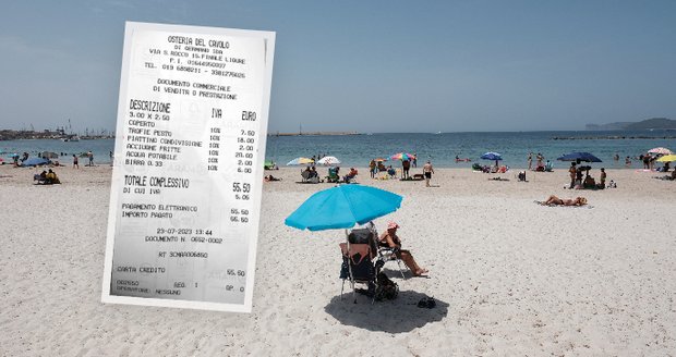 Poplatky za prázdný talíř, tisíce za půjčení slunečníku. „Šílené účtenky“ děsí Italy i turisty