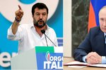 Stojí Putin za kolapsem italské vlády? Salvini popřel, že by dostával pokyny z Kremlu.