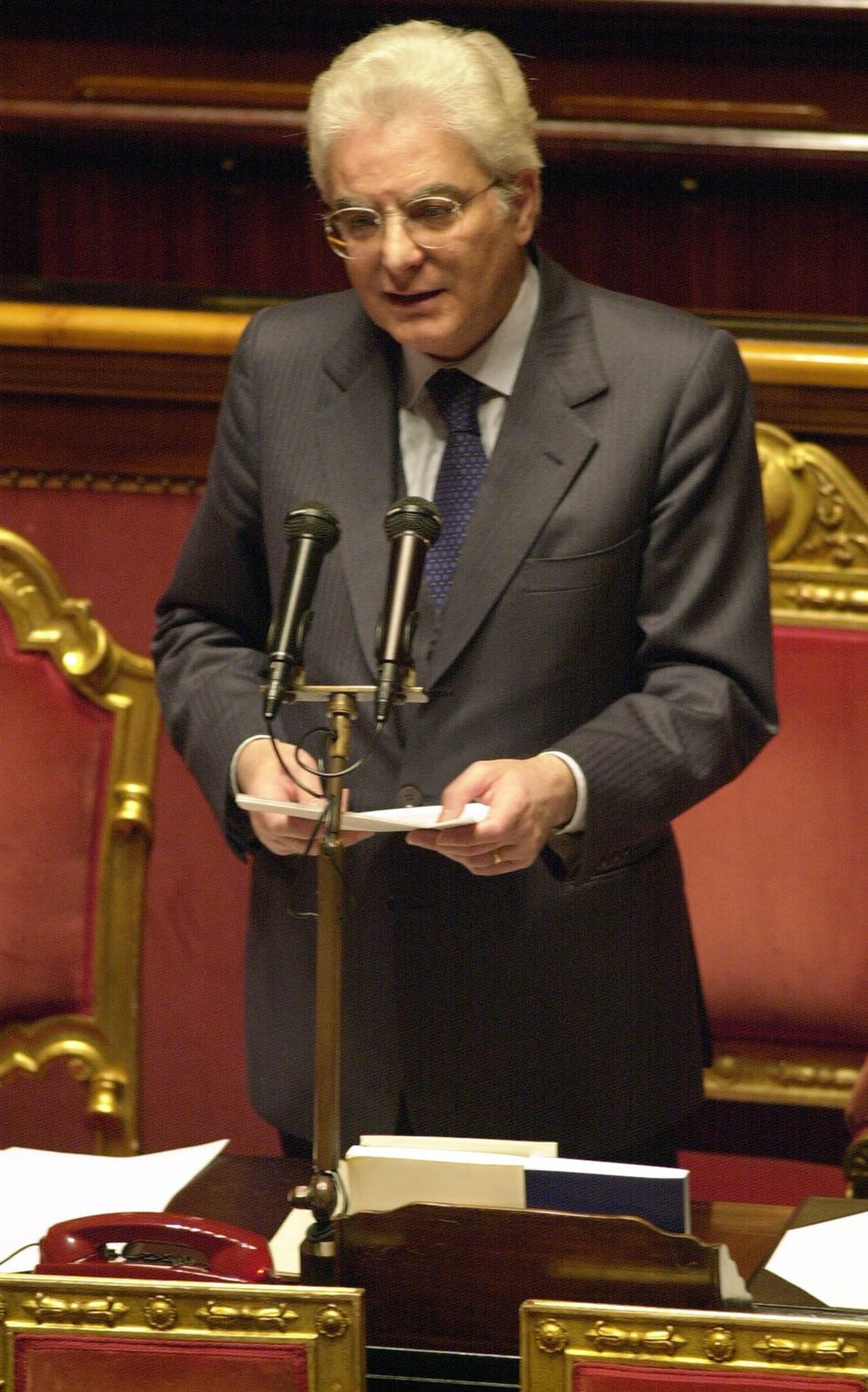 Prezident Itálie Sergio Mattarella.