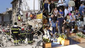 V italském Ascoli Piceno se koná státní pohřeb 35 obětí zemětřesení, rakve jsou vystaveny v tamní tělocvičně