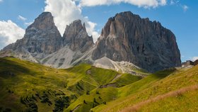 Pohled na italské dolomity