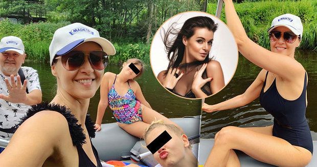 Kubelková vyrazila s rodinou na vodu: Modelku v sobě nezapře, pózuje i na lodi