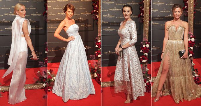 Přehlídka krásy na Moëtu: Sexy Kubelková šmejdila u Rajské! Elegantní Doleželová i Krainová