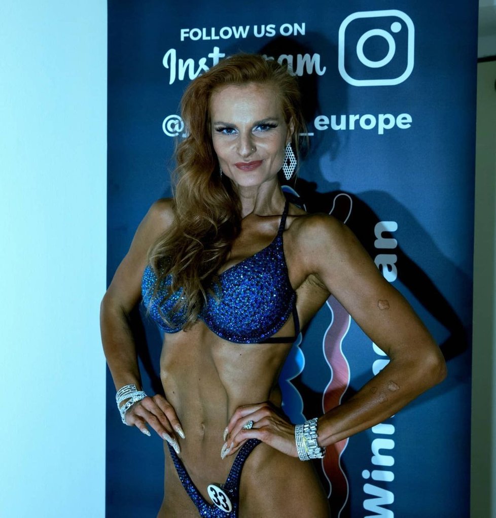 Iva Pazderková na soutěži Bikini fitness 2021