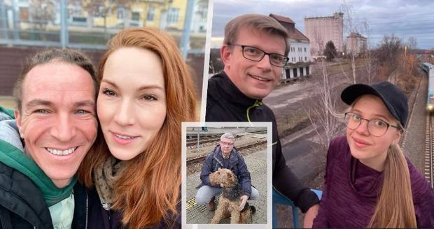 Novoroční výlety se zlatíčky: Bartoš se ženou a synem, Kupka s dcerou, Havlíček se psem