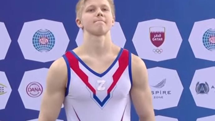 Ruský gymnasta Ivan Kuljak pohoršil svět svým gestem.