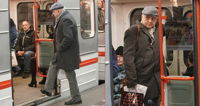 Ivan Mládek cestoval metrem, nikdo ho ale nepustil sednout. 